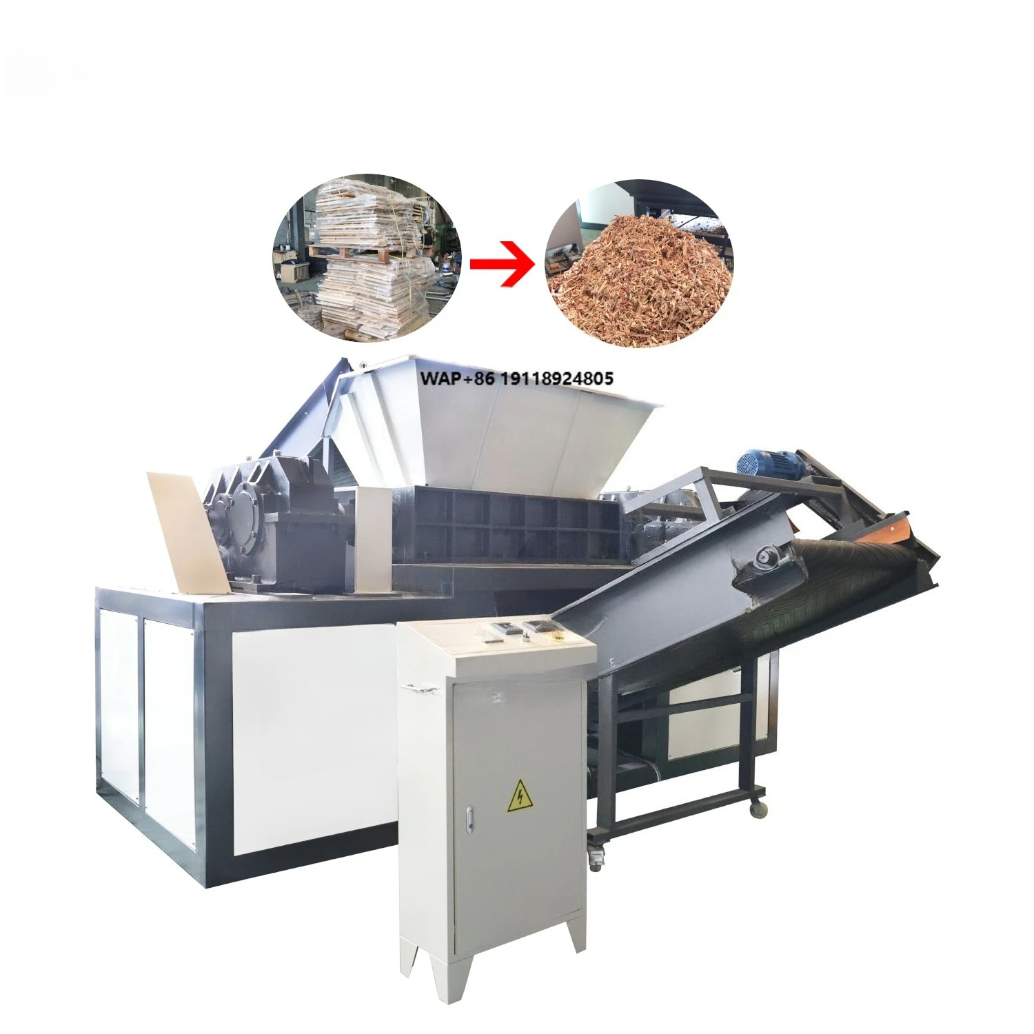 Particle Board and Mdf Board Wood Furniture Waste Wood Crusher/wood Chip Crusher/wood Crusher Shredder