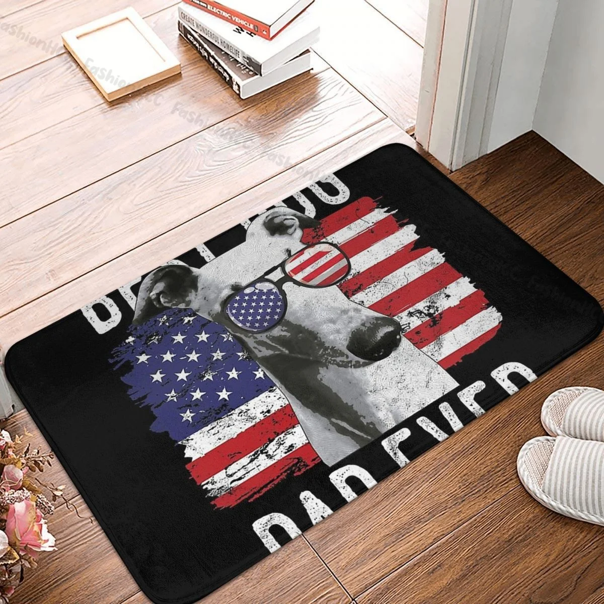 Geryhound Greyhounds Dog Non-slip Doormat American Flag Best Dog Dad USA Bath Kitchen Mat Prayer Carpet Home Modern Decor