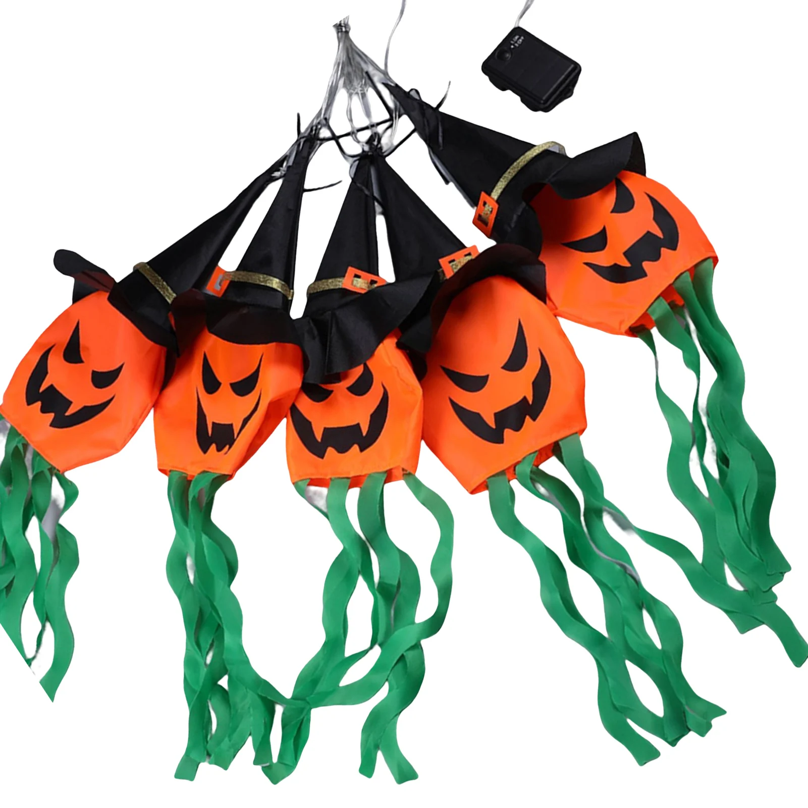 Halloween Pumpkin Wizard Hat Hanging Lantern Creative Spooky Funny Halloween Hanging Props for Home Wall Hanging Decoration