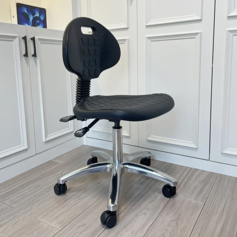 

ZAdjustable Height Industrial Polyurethane Drafting Stool With Swivel Seat Tilt Control Polyurethane Chair For Laps Factory Area