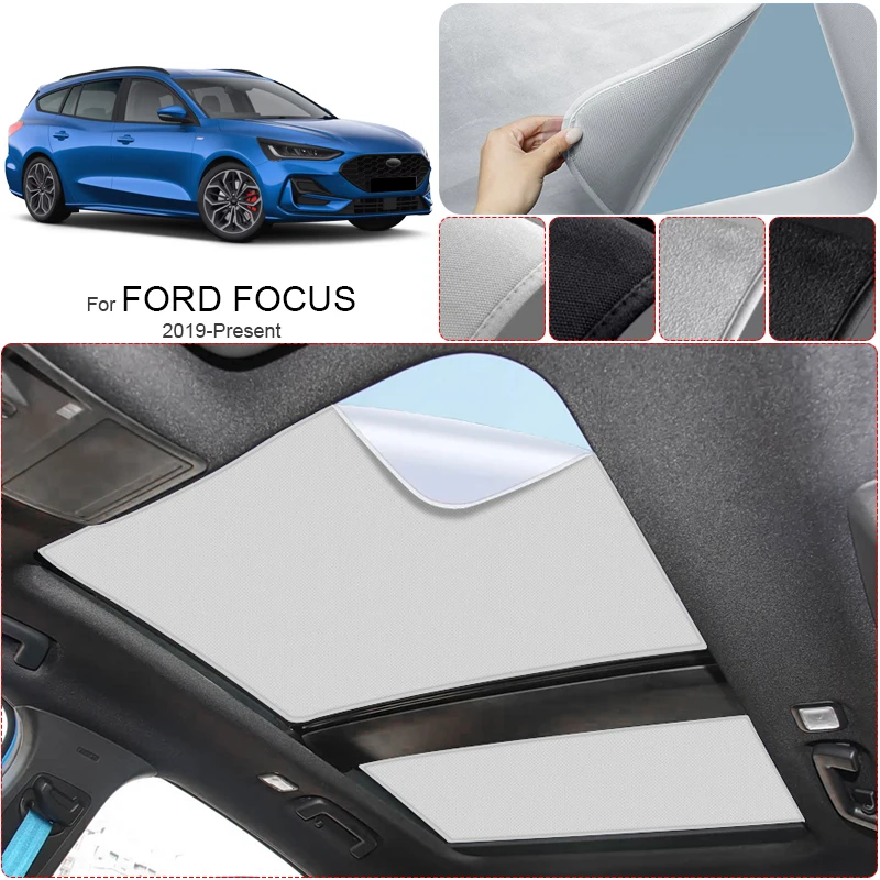 

Car Suede Fabric Electrostatic Adsorption Sunroof Sunshade For Ford FOCUS Hatchback WAGON 2019-2026 Anti-UV Insulation Skylight