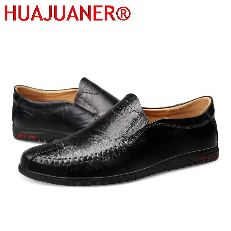 Oxford Men Casual Shoe Formal Business Work Breathable Soft Leather Men Classic Office Business Gentleman Flat Moccasins Fashion