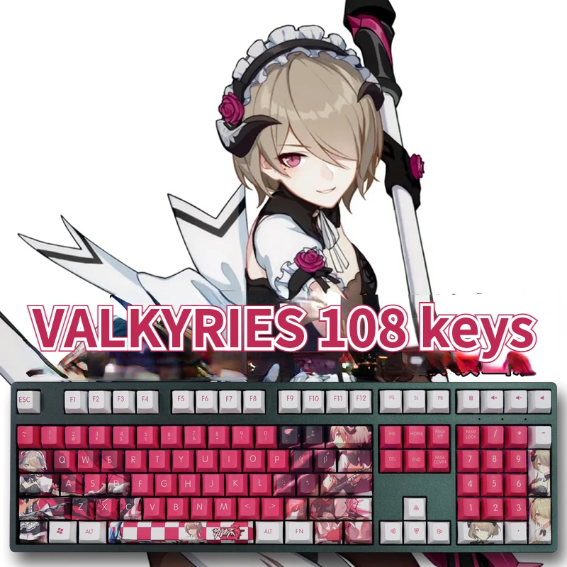 

108 keys gaming keycap Honkai Impact 3 VALKYRIES Cherry Profile mechanical keyboard