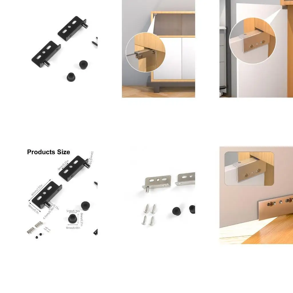 

652F Concealed Hinges Cabinet Door Hinge Up and Down Door Pivots Corner Codes for Wood Panel Cupboard Easily to Install
