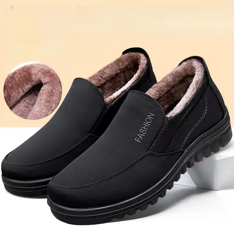 

Warmth Thiened Winter Cotton oes for ly with Fce Slip-On Anti-Slip Waterproof Beijing Cloth oes Casual High Top...