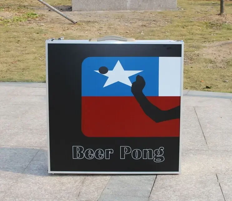 Red Cup Pong Portable Beer Pong Beirut Game Table - 8 Feet Long - comes with ball rack, bottle opener and 6 pong balls