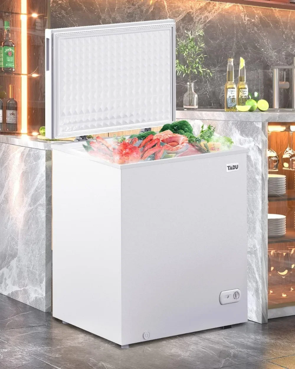 7.0 Cu.Ft Deep Freezer,Top Opening Chest Freezer, 10.0 Cubic Feet Large Freezer, Low noise，Adjustable Temperature