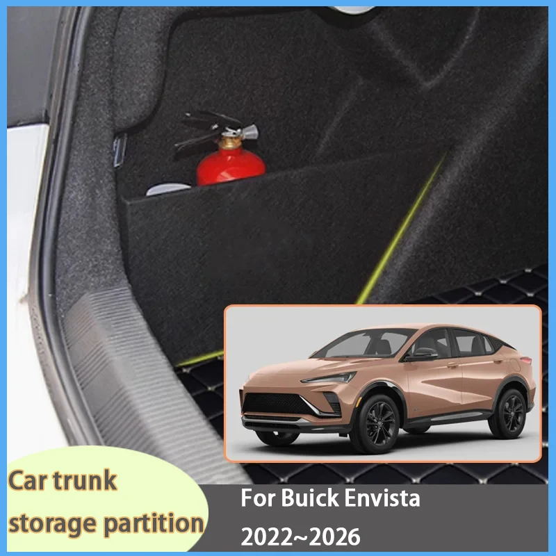 

For Buick Envista 2022~2026 25 Car Organizer Thickening Trunk Side Partition Trunk Interior Storage Box Parts
