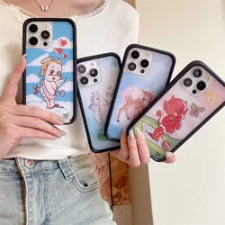 Wildflower 3D Little Angel Devil Phone Case for iPhone 16 15 14 13 12 17 Pro Max Plus Air 17pro WF Fawn Precious Pony Cute Cover