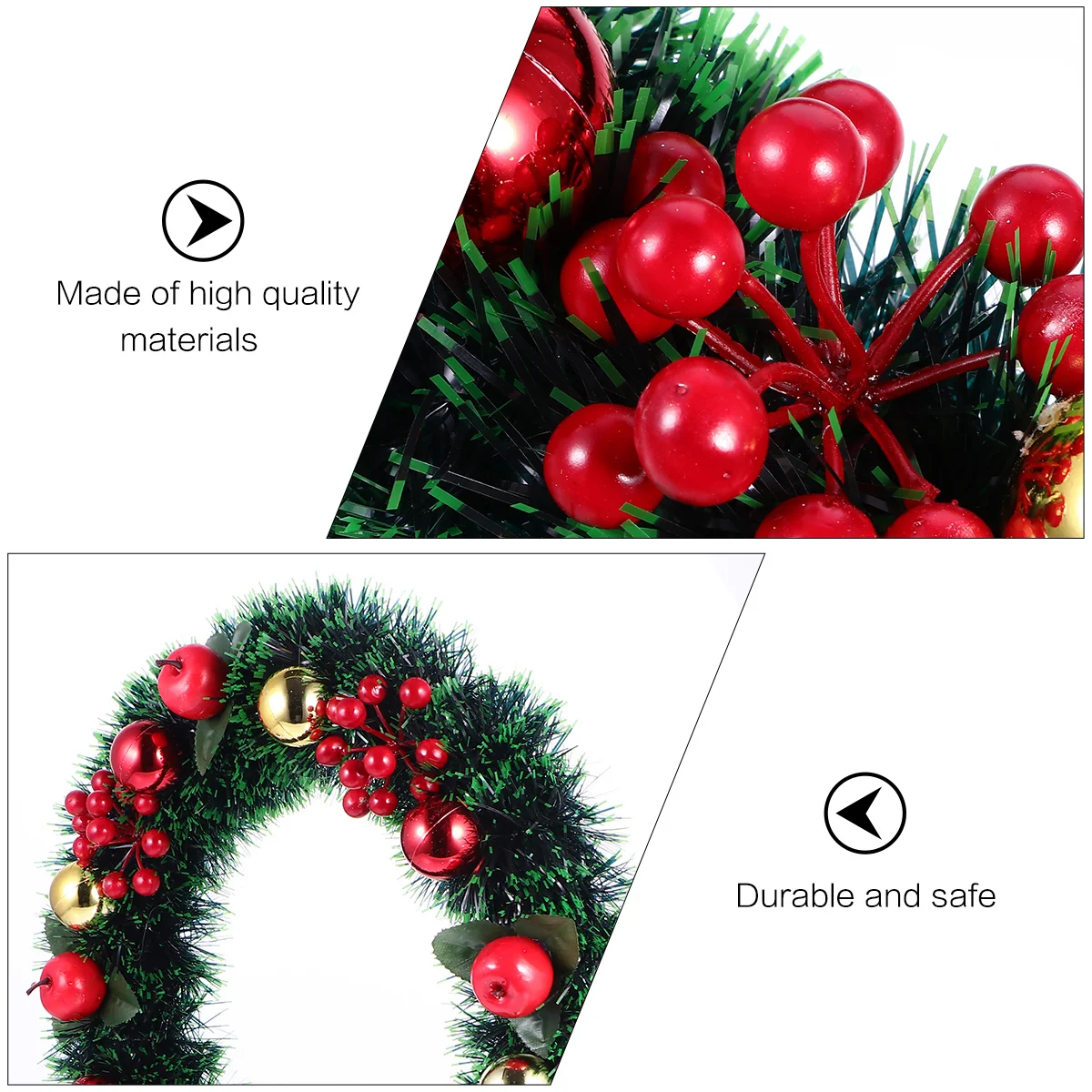 

Christmas Wreath Tree Garland Hanging Ornament Beautiful Door Floral Pendant Apply Household Indoor Xmas Rattan Ring