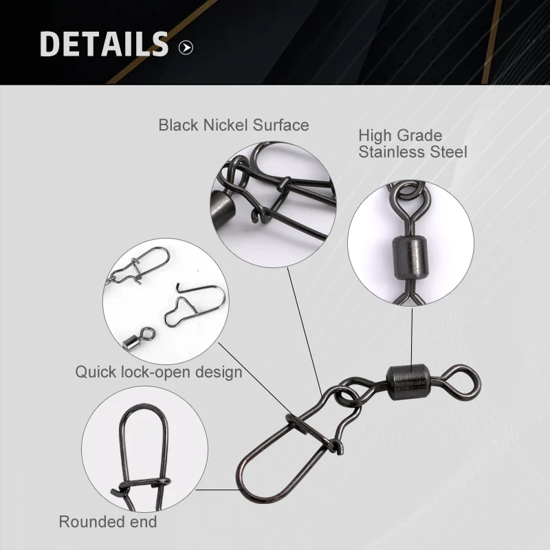 Stainless Fishing Swivel Set 3