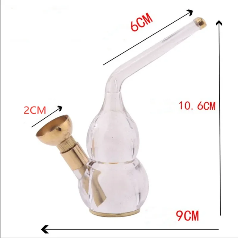 1Pcs New Popular Mini Hookah Shisha Tobacco Smoking Pipes Gift Creative Metal Cigarette Holder Acrylic Water Pipe