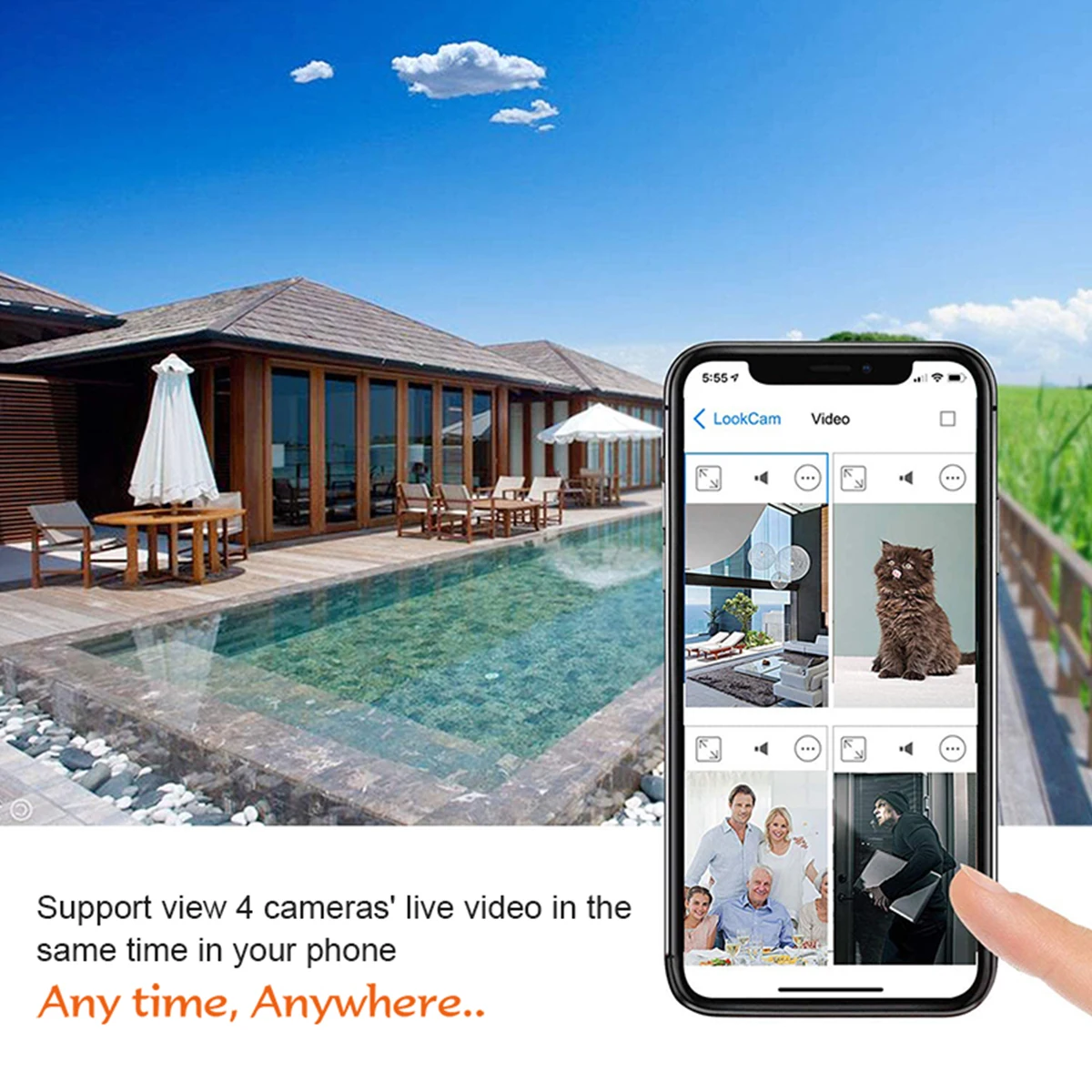 4K DIY wireless WiFi 2.0MP camera supports smart phone App to remotely watch live broadcasts 1080P image quality IPC monitor