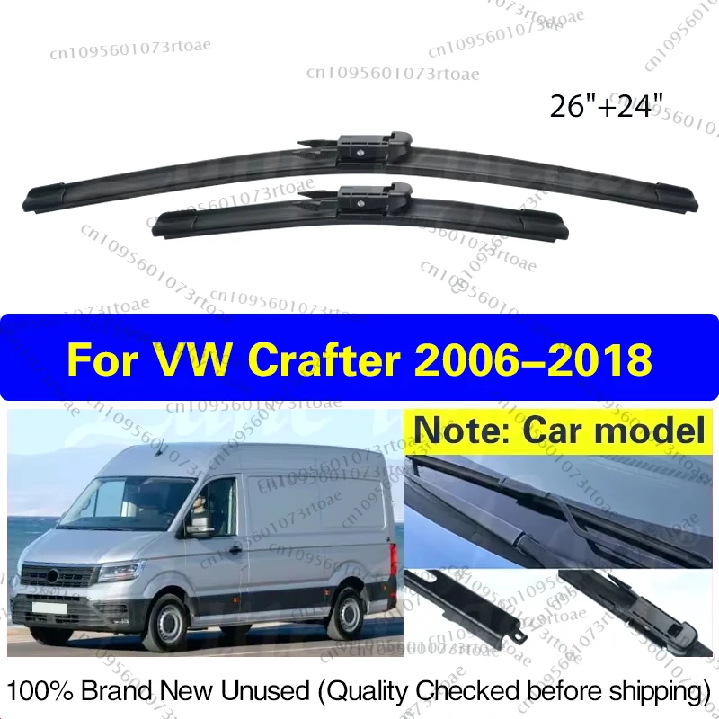 

Car Wiper Front Wiper Blades For VW Crafter 2006 - 2018 Windshield Windscreen Clean Window Car Rain Brushes Nature 26"+24"