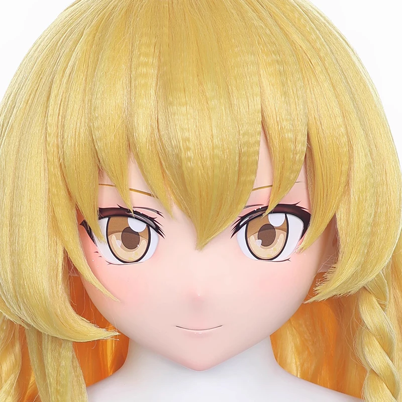 Customize Character Crossdressing Female/Girl Resin Full Head With Lock Kig Masks Anime Cosplay Japanese Animego Kigurumi Masks