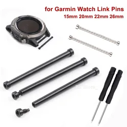 Watch Connector Screws for Garmin Fenix 4/5/6/7 Forerunner 935 945 955 Black Silver Link Pins with Screwdrivers Replacement Tool