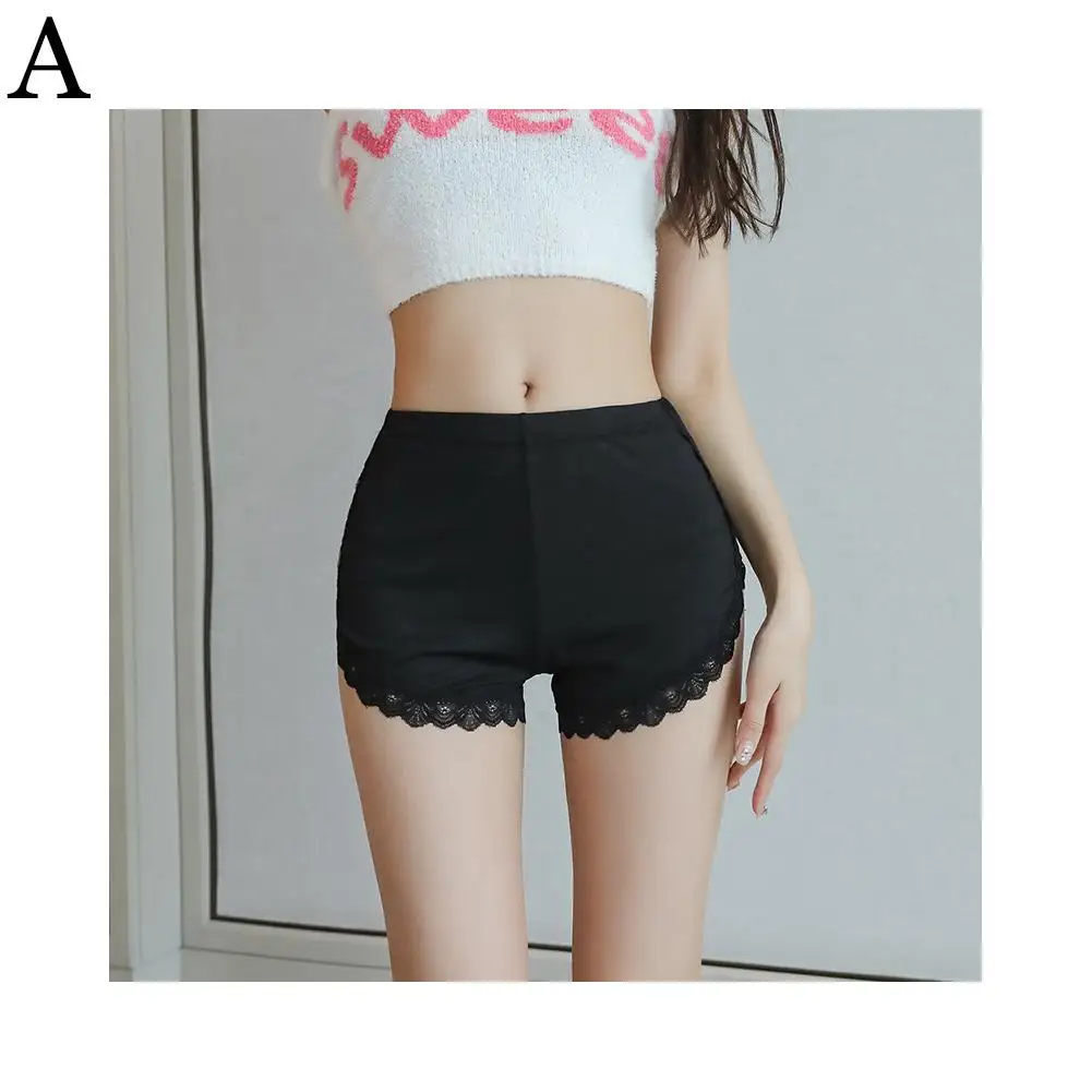 Lace Safety Short Pants Thin Solid Women Home Sleeping Safe Female Shorts Underwear Boxer Underpants Seamless Shorts Linger I1a4