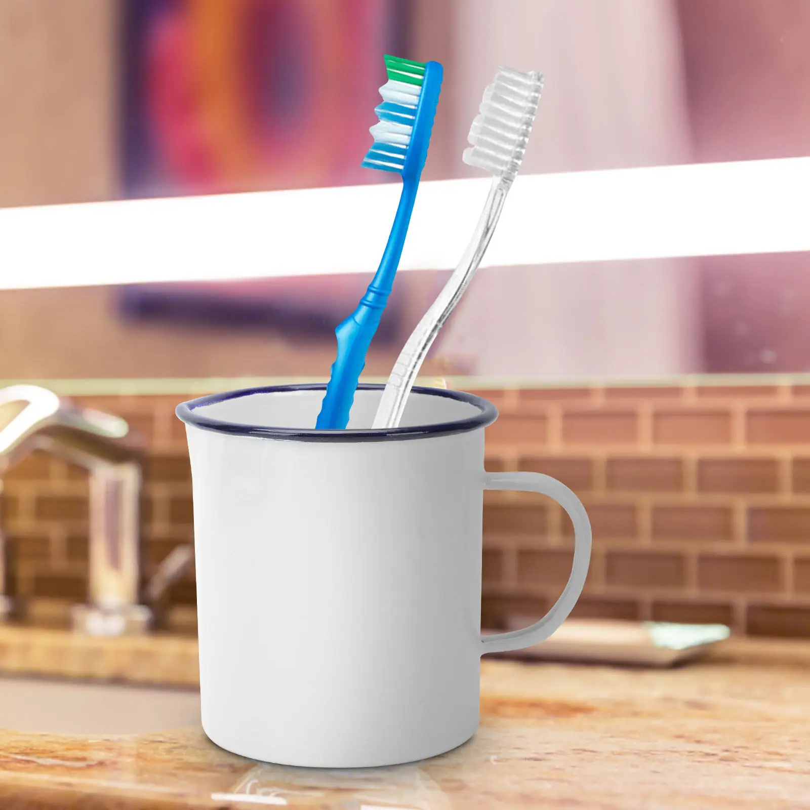 

1 шт., 500 мл, эмалированная кружка с градуированной шкалой, черно-белая, многофункциональная чашка для напитков, термоизолированная ручка, посуда для напитков