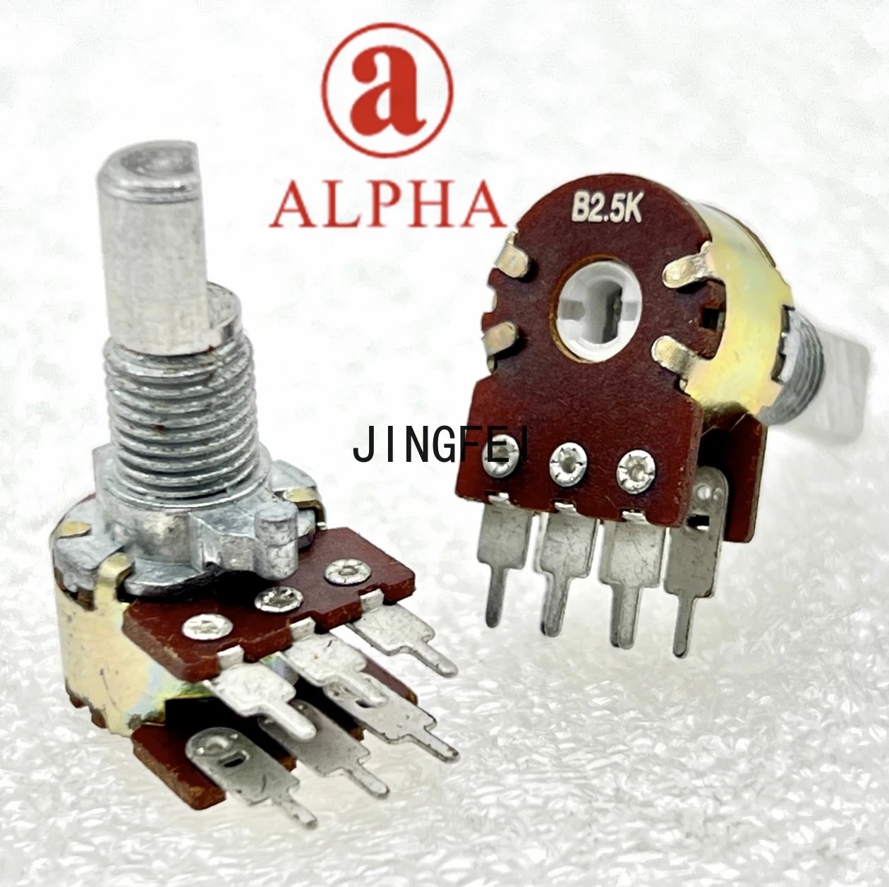 

2 pcs Taiwan ALPHA Aihua RK12 dual potentiometer B2.5 * 2 shaft length 15MM