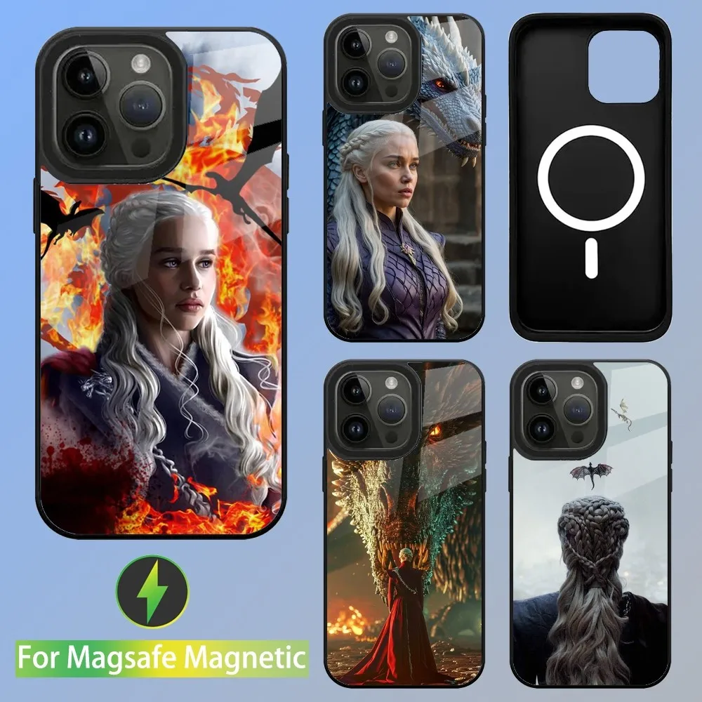 D-Dragons Mother T-Thronesa Phone Case For iPhone 15,14,13,12,11,Plus,Pro,Max Mini Magsafe Magnetic Wireless Charging