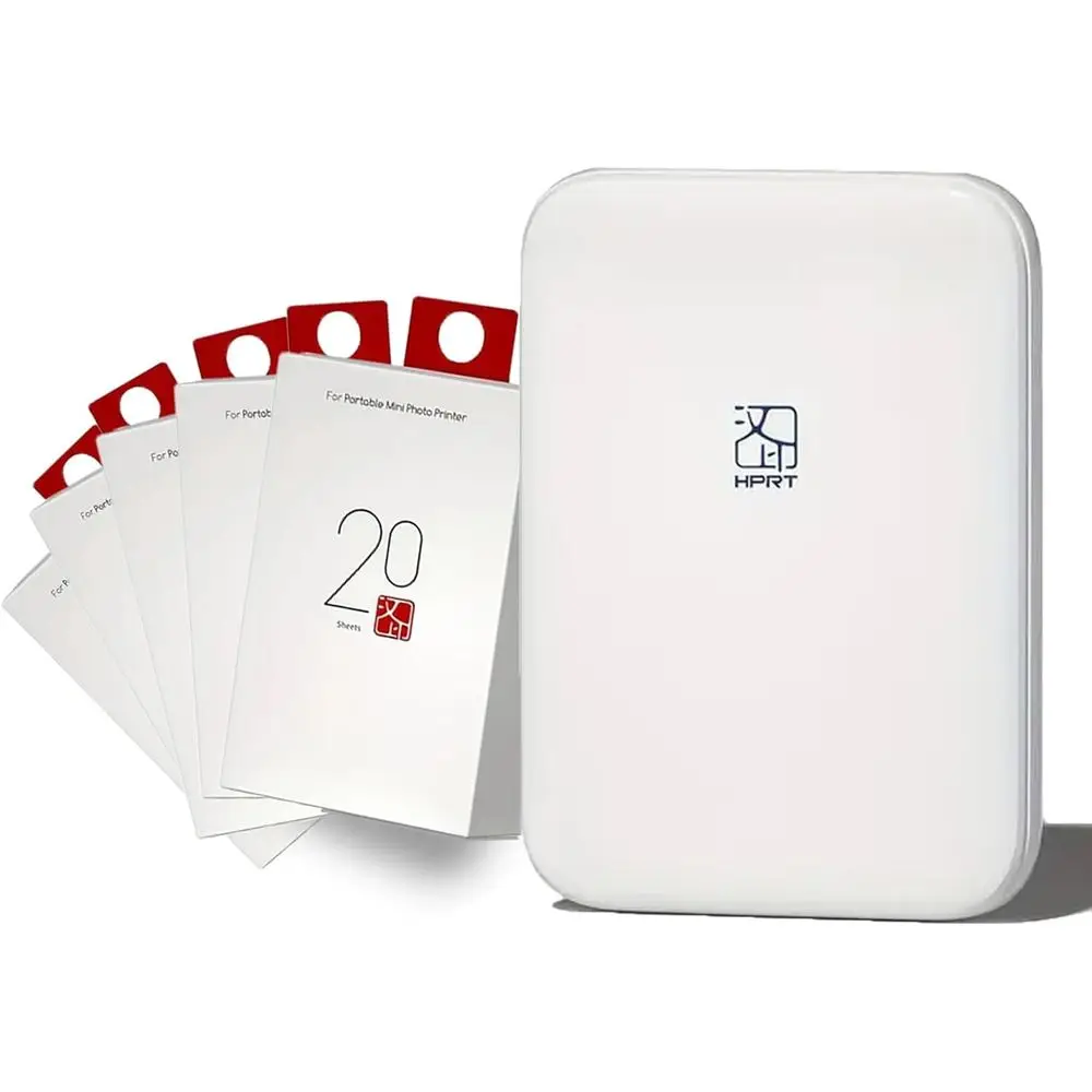 

Миниатюрный портативный фотопринтер - Bluetooth 5.0, совместим с iOS и Android (принтер + 100 листов фотобумаги Zink формата 2x3 дюйма)