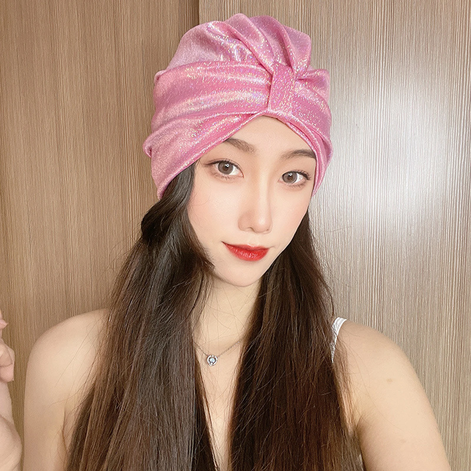 

Adult Swimming Hair Cap Caps for Women Turban Woman Elasticity Nylon Waterproof Shower