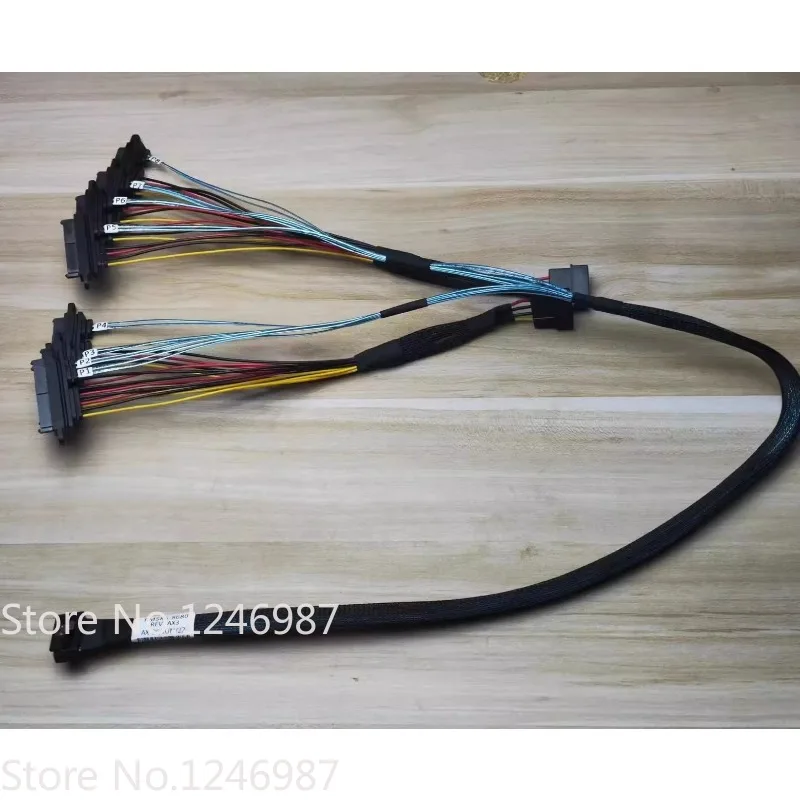HDD Cable for LP Slim Sas SFF-8654 8i To 8xSFF-8482 1 To 8 SAS Hard Disk Data Cable