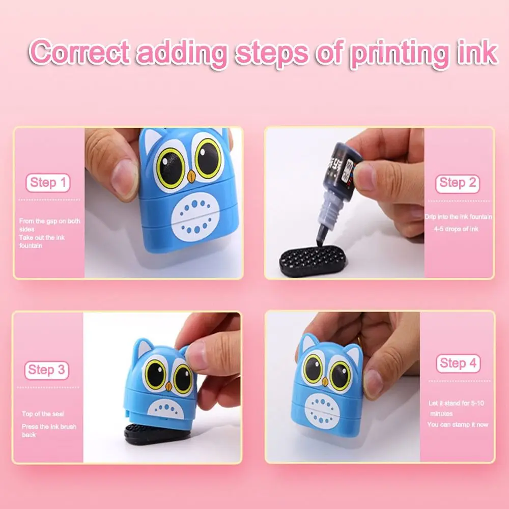 Waterproof Kid Clothing Stamper Not Customizable Non-fading Children Name Stamp Cartoon Labeling Kindergarten Name Seal Stamp