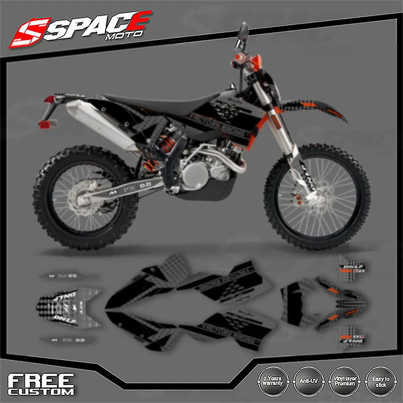 

SPACE Custom Motorcycle Graphics Background Decal for KTM 2008 2009 2010 2011EXC 2007 2008 2009 2010 SXF Decals Stickers Kits 03