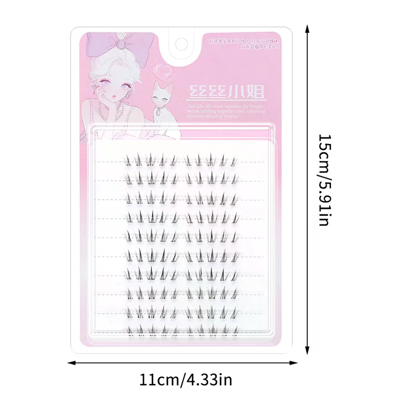 Voluminous No Need Glue Self-adhesive False Eyelashes Fluffy Fish Tail Sunflower Thick Curling Lash Extension DIY Anime Eyes - view 5