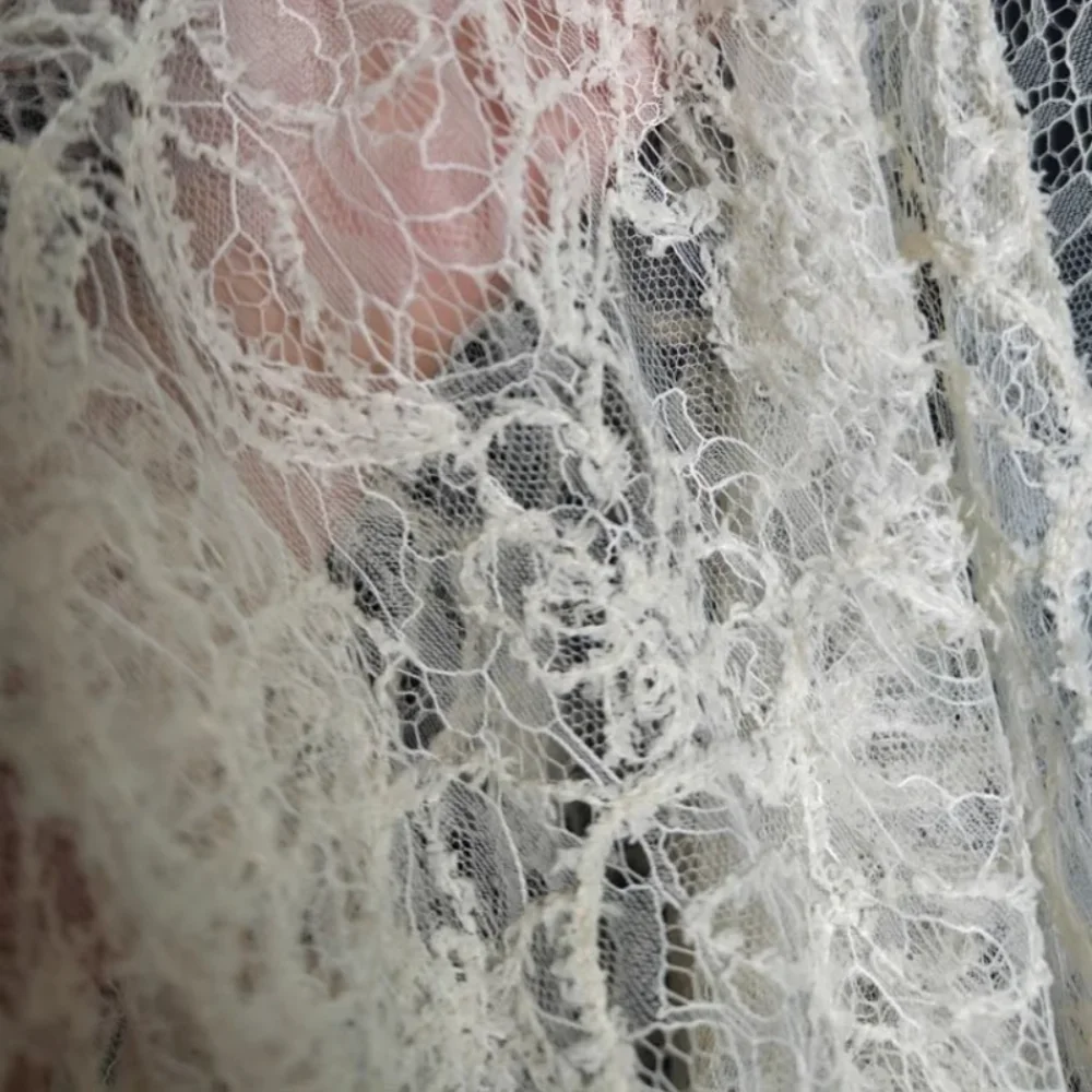 

Chenille Lace Hollow-out Mesh Fabric for Wedding Dress Embroidery Designer Fabrics By The Meter Diy Sewing Material Cloth