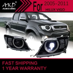 Car Lights for Toyota HILUX VIGO LED Headlight 2007-2011 HILUX Lamp Drl Projector Lens Automotive Accessories