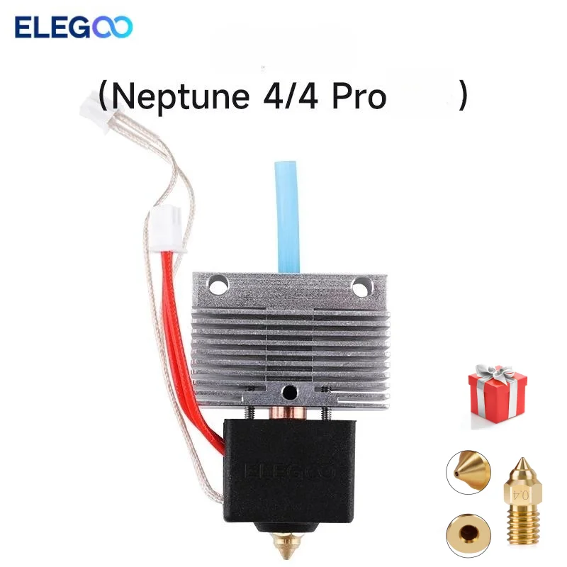 Elegoo Neptune 4 4Pro Komplettes Hotend-Heizelement Thermistor POM-Rad Silikonsocken Kupplung Originalteile 3D-Drucker