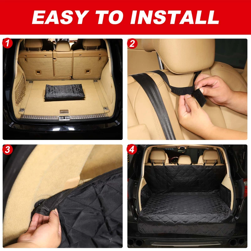 For Porsche Cayenne 2008-2016 Oxford Cloth Black Car Trunk Pet Anti-dirty Pad Transport Pad Car Accessories