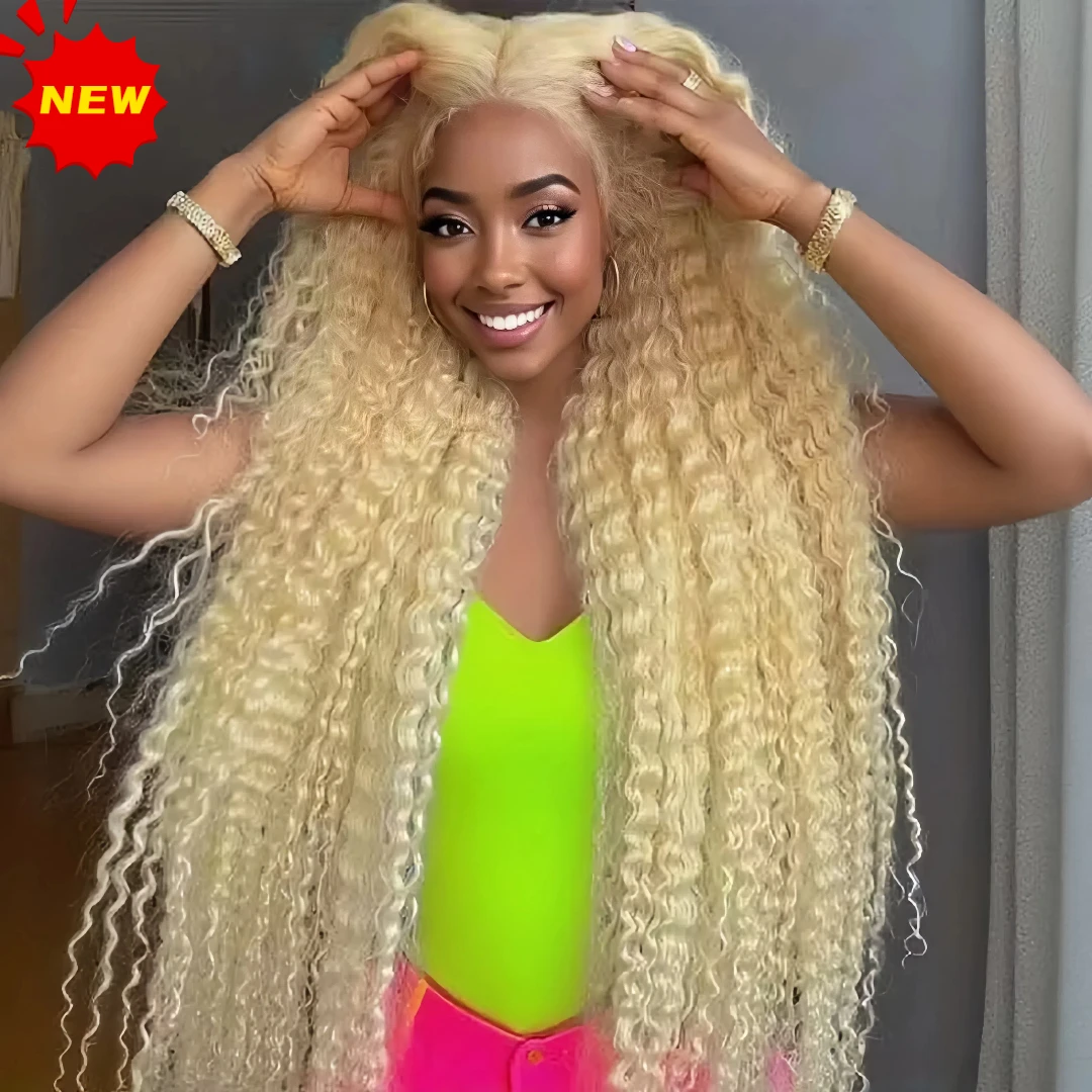 

613 Lace Frontal Wig Human Hair 13x6 HD Lace 13x4 Deep Curly Wave Blonde Lace Front Wigs Human Hair Pre Plucked With Baby Hair