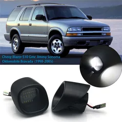 2Pcs/set Led License Plate Light Tag Lamp Assembly Compatible with Chevy Blazer S10 Gmc Jimmy Sonoma Oldsmobile Bravada, 6000K