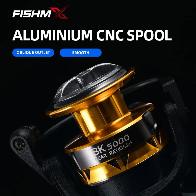 Fishmx Spinning Reels Saltwater Freshwater Fishing Ultralight Metal Frame Smooth and Tough High Speed Fishing Reels