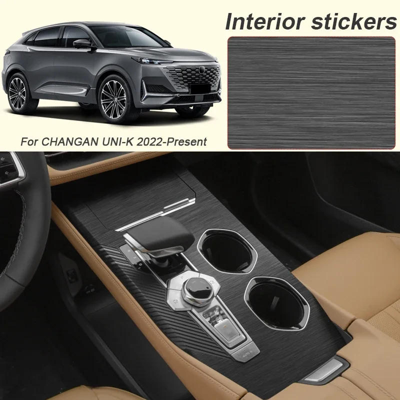 For CHANGAN UNI-K 2022-Present LHD Car Carbon Interior Sticker Auto Lifting Window Panel Decal Gear Inner Door Protective Film