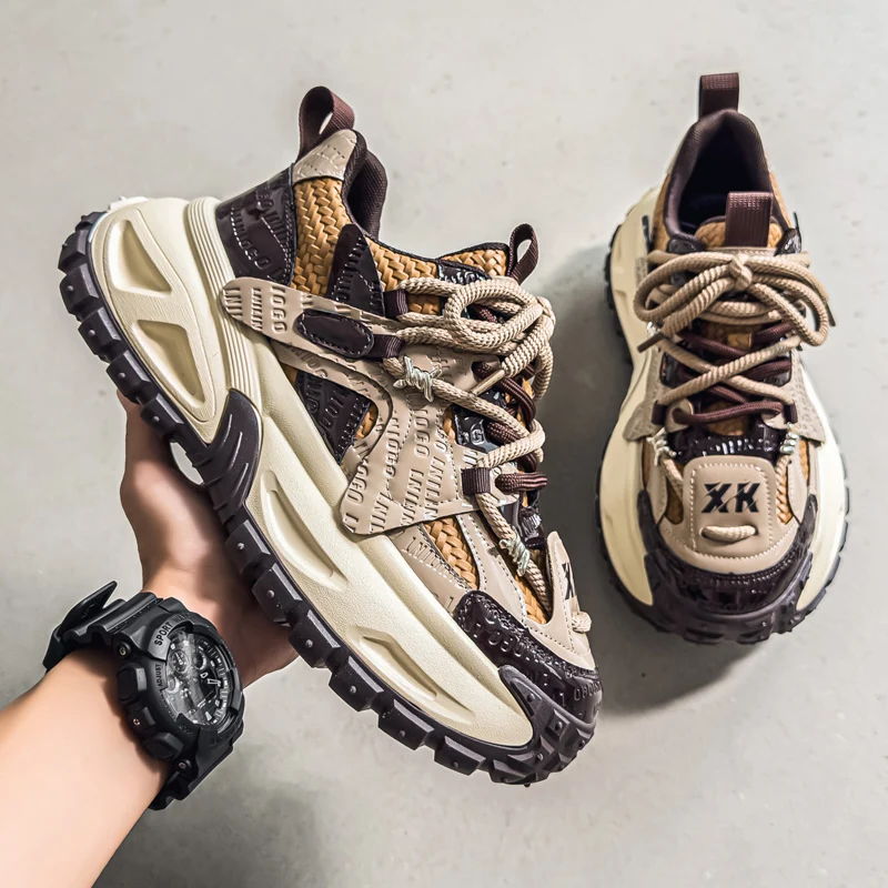 

Thick Sole Breathable Anti Slip Man Sports Footwear 2025 Autumn New Men Casual Shoes Fashion Comfortable Anti Slip Mens Sneakers