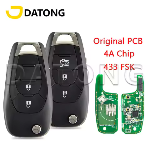 Datong World Car Remote Control Key Fit For Chevrolet Cruz 2015 Trax Sonic Spark Onix 2021 433FSK 4A Chip Original PCB Flip Key