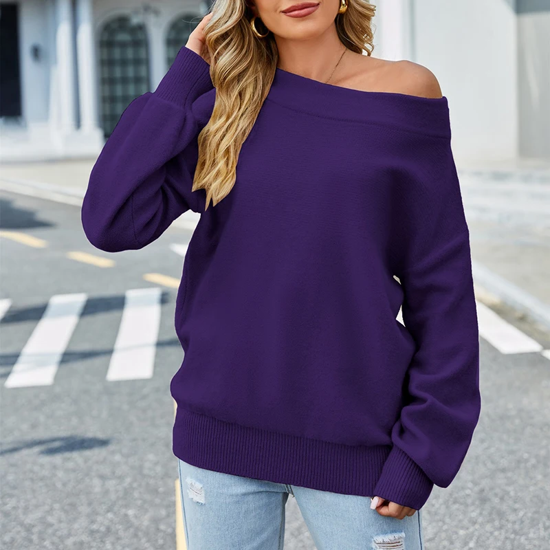 Offie Lady Long-sleeved Sweaters Top Women's Keep Warm Fashion Elegant Casual Loose Pullovers Shirt 2024 Autumn Winter New