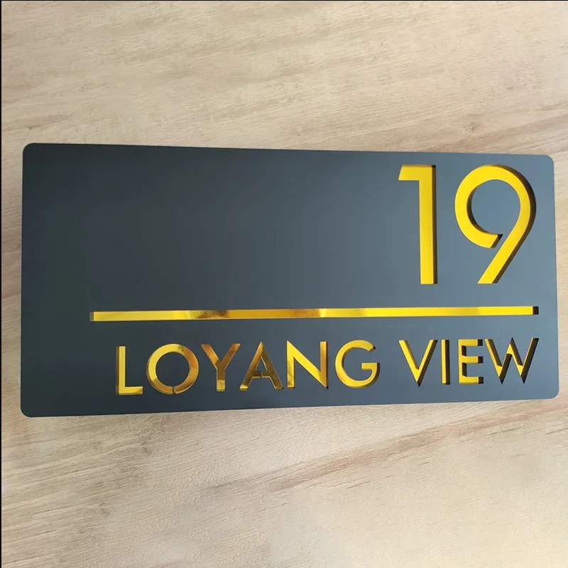 

Custom Modern 3D Laser Cut House Sign Address Plaque House Number Outdoor Yard Decor Street Name Door Plates Housewarming Gifts