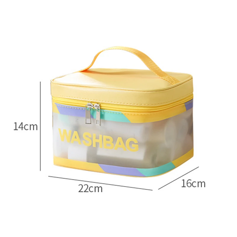 Women Portable Travel Wash Cosmetic Bag Female 2023 New Transparent Waterproof Toiletry Storage Pouch Large Capacity Makeup Case