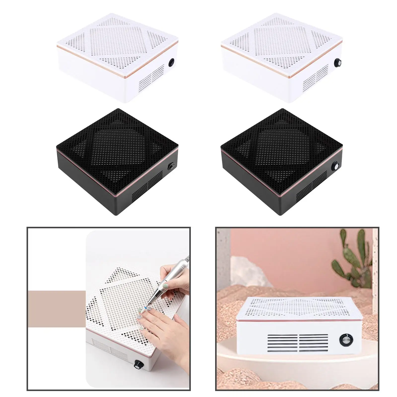 60W Nail Vacuum Dust Collector Nail Art Salon Good Heat Dissipation Powerful Manicure Machine Durable US Adapter Fan Extractor