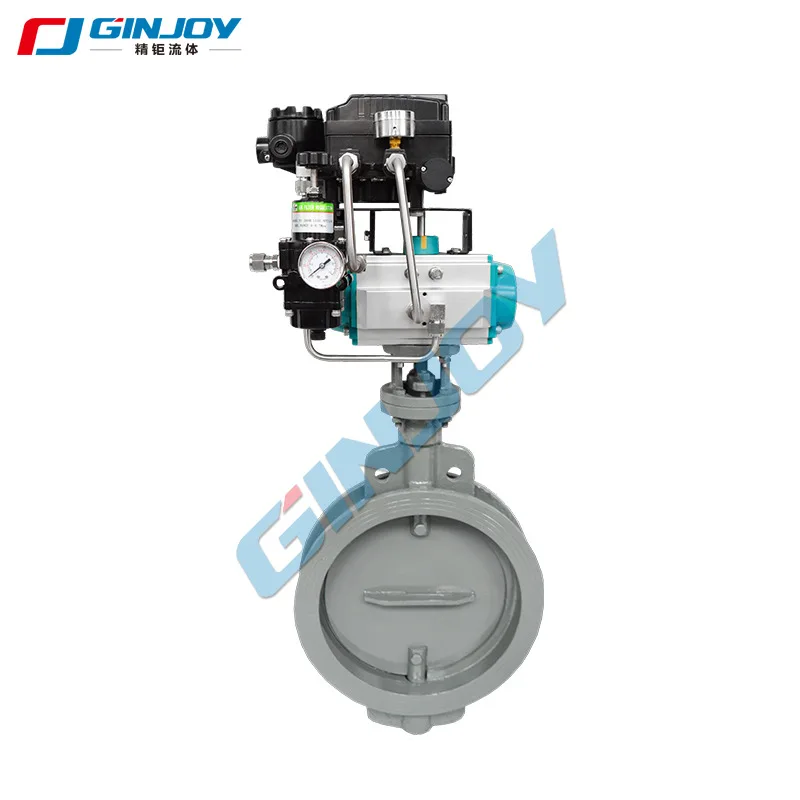 Pneumatic Ventilation Butterfly Valve, Flue Gas Pipeline Valve, Stainless Steel and Carbon Steel with Complete Caliber