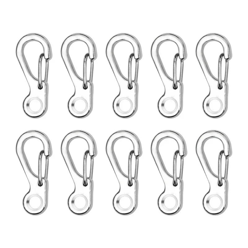 5/10/20PCS Mini Carabiner Clips Tiny Alloy Spring Snap Hook Keychain Clasps EDC Small Hanging Buckle for Backpack Camping Bottle