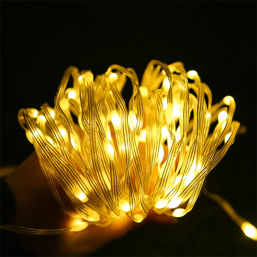 Verbeterde 400/800led Pvc Touw Lichtslinger Verlichting Waterdicht Buiten Sprookjesachtige Tuinverlichting Slinger Voor Feest Bruiloft Kerstdecoratie