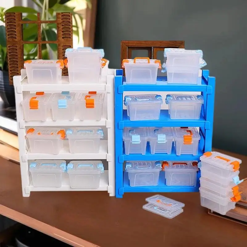 Doll House Decor at 1:12 Scale, Multi-layer Storage Shelves Miniature, Home Model Furniture toy, Dollhouse Accessories