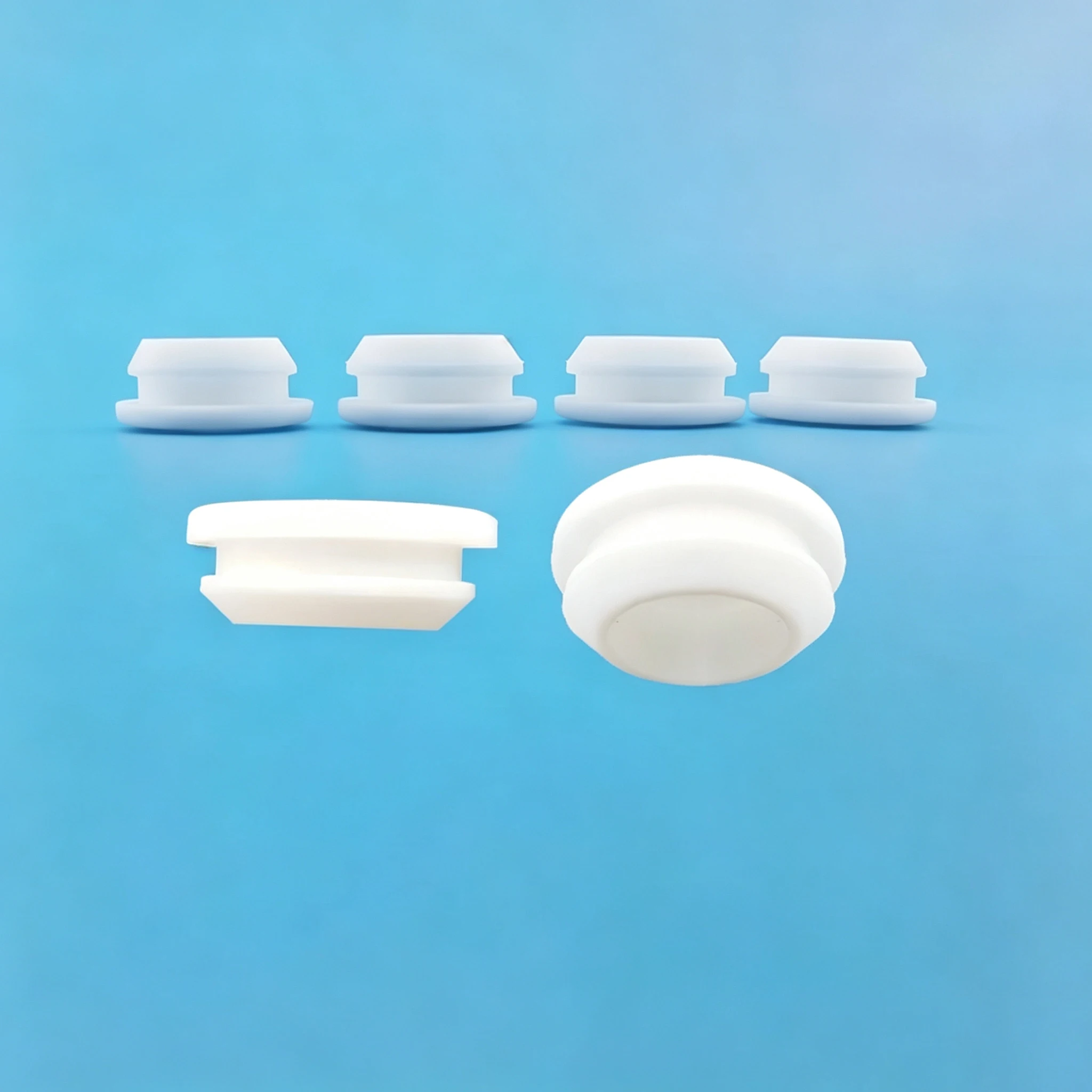 2.5-80mm White Hole Plug Silicone Rubber Conical Snap-on Blanking End T-type Plug Caps Seal Stopper Pipe Tube Inserts Dust Bung