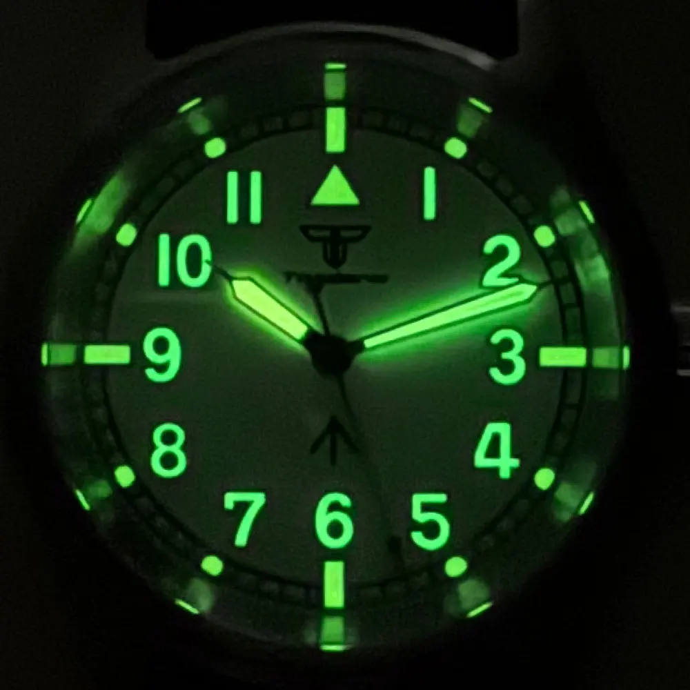 Japan NH35A 200m Waterproof Pilot Watch for Men 38mm Automatic Asia2824 Tandorio Mechanical AR Coating Sapphire Crystal Luminous